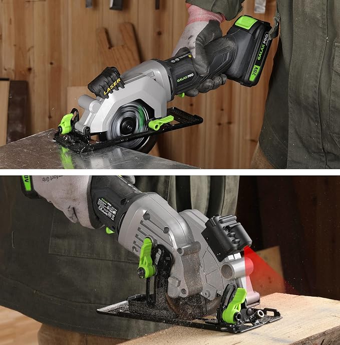 GALAX PRO Cordless Circular and Reciprocating Saw Combo Kit with 1pcs 4.0Ah Lithium Battery and One Charger, 7 Saw Blades and Tool Bag