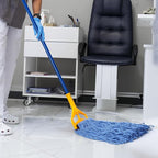 Matthew Cleaning 24oz 6Pack Cotton Floor Mop,Cotton Looped-Open String Heavy Duty String Refills, Universal Headband Blend Refill,Mop Head Replacement for Home, Industrial and Commercial Use(Blue)