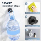 Suction Cup Hooks for Wreaths on Glass, 2025 New No Drill Suction Cup Hooks for Shower, Wreath Hanger Holder for Front Door, Upgraded Towel Hooks for Window Bathroom Mirrors (2, Black White)