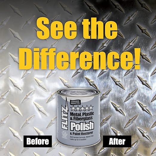 Flitz Car Buffing and Care Kit (Medium) - USA-Made Polishers and Buffers Set – Includes 2lbs Paste, 16oz Sealant, 5" BuffBall, 4 Microfiber Cloths, Removes Rust & Restores Shine