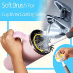 8Pcs Water Bottle Cleaner Brush - Multipurpose Cup Cleaner Kit with Long Nylon Straw Brush Long Handle Silicone Bottles Cleaning for Tumbler, Sports Water Bottle, Wine Glass