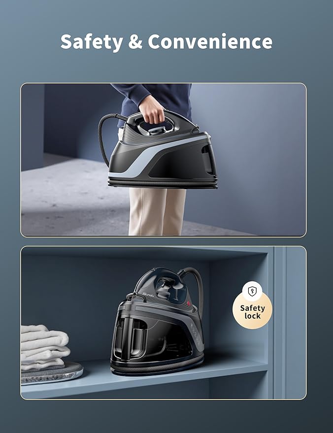 Sundu Steam Iron,40g/min Continuous Steam,44 OZ Removable Tank,Built-In Pump,Ceramic baseplate,Iron Lock For Easy Carry, Steamer Ideal For Home Use