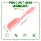 10-Pack Mini Gardening Shovel Spoons, Plastic Garden Soil Scoops for Cultivation Digging Transplanting/Flower Planting/Plant Succulent, Colorful Small Gardening Tools [Pink, Green]