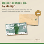 SUP Disposable Nitrile Gloves, Powder-Free Latex-Free Food Safe Cooking Home Cleaning Non-Sterile Glove, Moss Green, 100 Ct