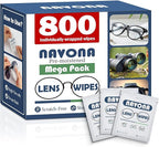 800 Count Lens Wipes for Eyeglasses – Pre-Moistened, Individually Wrapped Eyeglass Cleaning Wipes – Scratch-Free, Streak-Free Glasses Cleaner Wipes for Sunglasses & Camera Lens – Bulk Pack