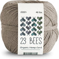 100% Organic Hemp Cord, Twine, String for Jewelry, Beading, Macrame, Crafts, 23 Bees (200ft x 48 lb.) Natural