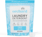 Orchard Laundry Detergent Powder Natural Deep Cleaning Laundry Powder for Sensitive Skin - Fragrance Free - Plant Based Effective Ingredients - 65 Loads - Enzyme-Powered, Eco Friendly Detergent