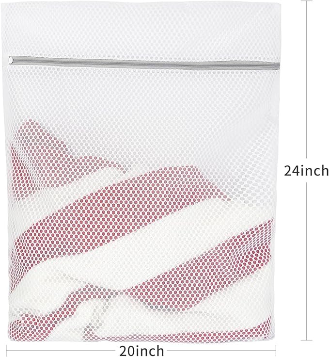 Lingerie Bags for Washing Delicates, Mesh Laundry Bags for Washing Machine. 2Pcs(20" x 24").