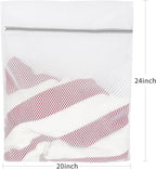 Lingerie Bags for Washing Delicates, Mesh Laundry Bags for Washing Machine. 2Pcs(20" x 24").