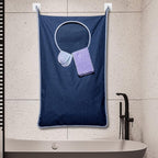 KEEPJOY 2 Pack Large Hanging Laundry Hamper Bag, 35x21.6 Inch Oversized Clothes Hanging Laundry bag with Hooks, Perfect for Managing Dirty Clothes Storage Bag (Blue,2-Pack)