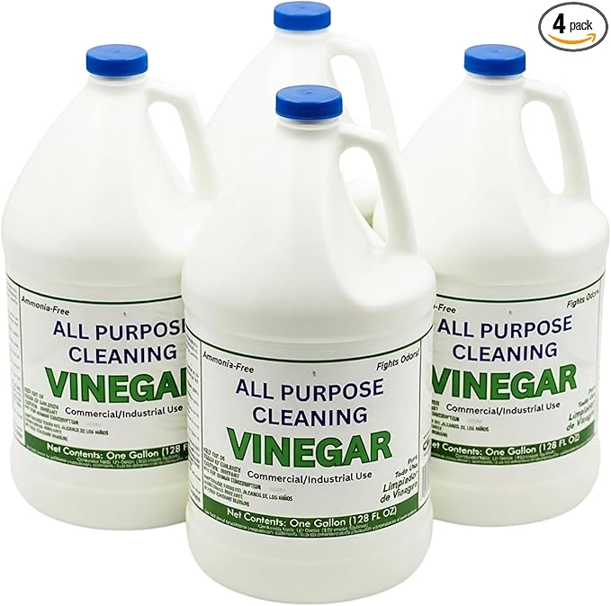 (4 Gallons) All Purpose Cleaning Vinegar, 5% Acidity | Multi-Purpose Household Surface Cleaner, Safe for Laundry, Effective Deodorizer, Ready to Use (4 Jugs of 1 Gallon)
