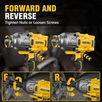 ALLOYPOWER Cordless Brushless Impact Wrench, 1475 ft-lbs (2000N.m), 1/2 High Torque power impact gun, 3-Mode Speed, 2*4000mAh Battery, 3 Sockets, Electric Impact Wrench Set for Car Tire Truck RV Mower