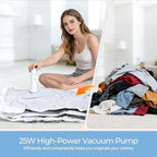 HOMOH Cordless Electric Vacuum Pump for Storage Bags, Portable Type-C Charging Travel Vacuum Bags with Pump for Clothing, Vacuum Storage Bags