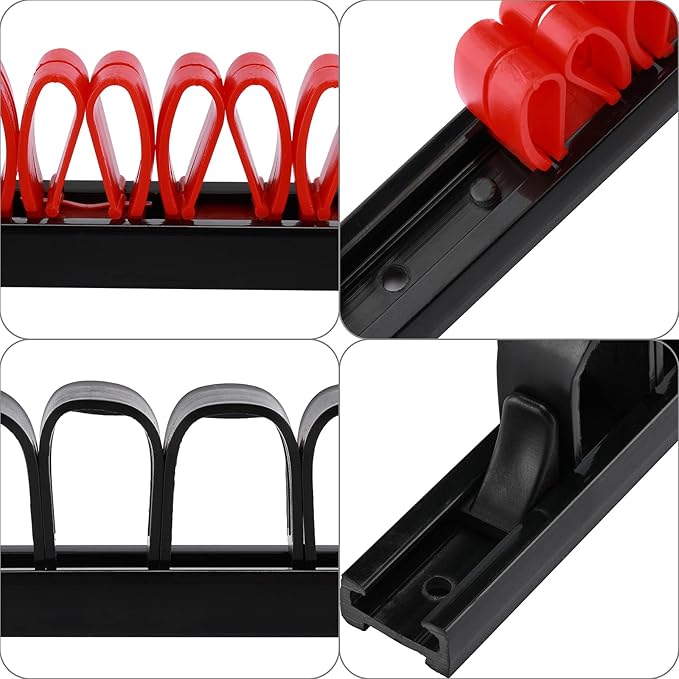 AIRTOON 10 PCS Screwdriver & Wrench Organizer, Plastic Rail Wrench Hanger with Clips, Pegboard Tool Holder, Wear Resistance Improved