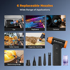 K&F Concept Blower & Suction 2 in 1 Compressed Air Duster, 150000RPM Super Power Electric Air Duster, Stepless Speed Regulation, Portable Dust Blower for Computer, Keyboard, House, Outdoor and Car