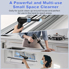 Car Vacuum Portable Cordless with 16000PA Ultra Suction 4-in-1 Foldable Air Duster & Brushless Motor Rechargeable Handheld Vacuum for Pet Hair, Car Seats, Home & Office Cleaning