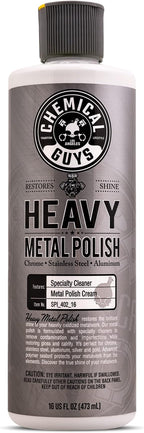 Chemical Guys Heavy Metal Polish Restorer and Protectant - Cleans, Restores, and Protects Chrome, Aluminum, Stainless Steel, and More, Safe for Cars, Trucks, Motorcycles, RVs, and Boats - 16 oz