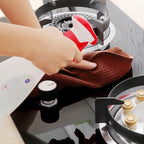 Homaxy 100% Cotton Waffle Weave Kitchen Dish Towels, Ultra Soft Absorbent Quick Drying Cleaning Towel, 13 x 28 Inches, 12-Pack, Rust