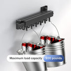 Clothes Drying Rack,Laundry Drying Rack,Wall Mounted Clothes Rack,Laundry Rack Wall Mount,Folding Retractable Collapsible Drying Rack Clothing (Three-Poles,Loop Shape Hooks)