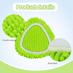 Mop Heads Replacements Compatible with O-cedar Easy Wring 1-Tank System,Mop Replace Head for Dry/Wet Use,4 Pack Reusable Spin Mop Replacement Head,Washable Chenille Dust Mop Refills for Floor Cleaning
