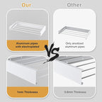 Laundry Drying Rack, Collapsible Wall Mounted Clothes Drying Rack - Drying Rack Clothing Foldable,Space Saving, 31.5" Wide, 13.2 Linear Ft, 5 Aluminum Rods, 60 lb Capacity (White, 31.5")