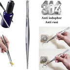 Broom and Dustpan Tweezers Tongs Cleaning Brushes Groove Gap Clean Tool Set 4 Pcs Kitchen Cleaning Brushes mini Kit Multipurpose Small Set for Home Door Window Track Tables Keyboards