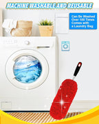 KEEPOW 3 Pack Microfiber Reusable Duster Refills Compatible with OXO Duster, Washable Dusters for Cleaning Compatible with OXO Extendable Duster for Blinds Ceiling(Handle is Not Included)