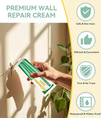 Indoor Safe & Odorless Wall Hole Repair Mixture – Quick-Dry with Scraper, Fast Fills Cracks for Smooth Paint-Ready Walls (Wall Repair Paste 2 Pack ＆ Wall Repair Patches)