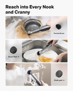 HOTO Wand™ Cordless Spin Scrubber, Electric Rechargeble Grout Cleaning Brush, IPX7 Waterproof Bathroom Scrubber, 12 Replaceable Brush Heads Version Power Scrubber for Grout, Tiles, Corners, Crevices