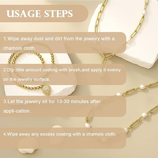 Jewelry Protective Coating, Clear Polish Sealant for Metal and Stone, Anti-Tarnish Shield