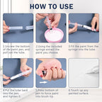 LANBEIDE Touch Up Paint Pen - Fillable Brush Pens 5Pcs for Drywall Repair, Wall, Furniture, Cabinet, Wood Floor, Window, 6ML