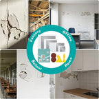 16Pcs Drywall Repair Kit, 2/4/6/8in Self-Adhesive Drywall Patch Kit with Sandpapers & Scrapers, Wall Repair Patches for Small Big Holes & Cracks, Quick Fix for Ceiling Bathroom Wall Damage