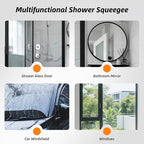 3 Pack Heavy-Duty Scrub Brush Set, Grout Brush, Shower Squeegee, Shower Cleaning Brush with Non-Slip Grip and Stiff Bristles Scrub Brushes for Cleaning Bathroom, Kitchen, Tile, Grout, Tub, Floor, Sink