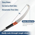 Pole Saws for Tree Trimming, 10FT Long Branch Cutter Handle Pruner, Heavy Duty Tree Trimmer Pole | Ergonomic Non-Slip Grip for Yard Garden and Patios High Branches Cutting