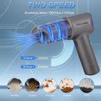 Car Vacuum Portable Cordless, 21000PA 4 in 1 Suck/Blow/Pump/Charger 120W Handheld Car Vacuum Cleaner and Air Duster, Brushless Motor Multi-Nozzles for Home Office Grey