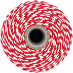 Leecogo Bakers Twine String Red and White Cotton Twine 656 Feet Christmas Twine for Gift Wrapping DIY Crafts Home Decoration Cooking