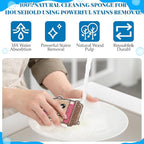 8 Pack Cute Kitchen Sponges Dish Set Compressed Non-Scratch Reusable Kitchen Cleaning Household Sponges for Dishes, Pans, Kitchen, Fruit, Plate, Bathroom(Bubble Tea)
