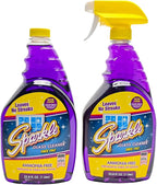 Sparkle Glass Cleaner Spray Bottle & Refill, Ammonia-Free Original Formula Glass Cleaner, Leaves No Streaks, 33.8 FL OZ Spray Bottle & 1 Gallon Refill (Pack of 6)