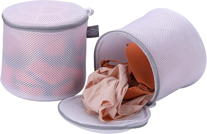 Kimmama Laundry Bags Mesh Wash Bags, Large Bra Washing Bag for Laundry, Net Washer Sack with Zipper, Lingerie Pouch for Cleaning and Drying Underwear, Delicates, Brassiere, Bralette, Undergarment