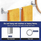 Powools Brushed Nickel Towel Rack for Bathroom - 24" Rustproof Towel Holder, Sturdy Towel Bar Wall Mounted, Space-Saving Towel Hanger, Bathroom Accessories, Home Decor, Apparment Essentials
