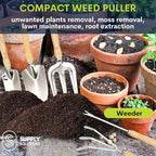 Supply Solutions Gardening Tools - Perfect Garden Tools for Women or Men - Small Heavy Duty Gardening Hand Tools with Trowel, Transplanter, Fork, Rake, and Cultivator - Ergonomic Design Gardening Kit