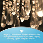 Hagerty Chandelier Cleaner - Spray On Chandelier Cleaner Drip Dry Spray No Wipe - Crystal Cleaner for Chandeliers, Glass Cleaner Spray, for Crystal, Glass, Bronze, Metal - Sprays up to 25 Feet - 32 Oz