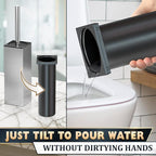 Silver Toilet Brush and Holder Set Stainless Steel – Square Design Toilet Bowl Brush and Holder, Rust, Corrosion & Scratch Resistant with Splash Protection, for Efficient Cleaning and Neat Storage