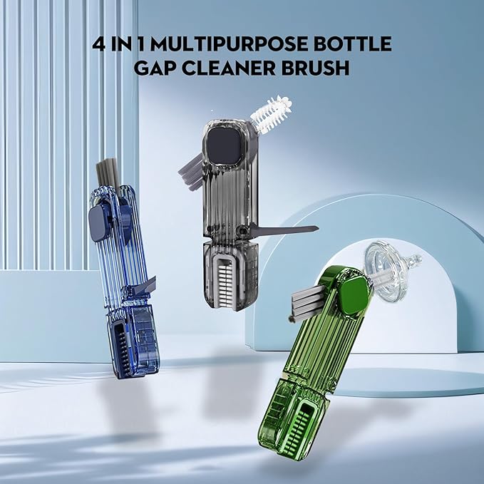 4 in 1 Cup Lid Gap Cleaning Brush, Multifunctional Insulation Bottle Cleaning Tools, Mutipurpose Tiny Silicone Cup Holder Cleaner, Home Kitchen Cleaning Tools