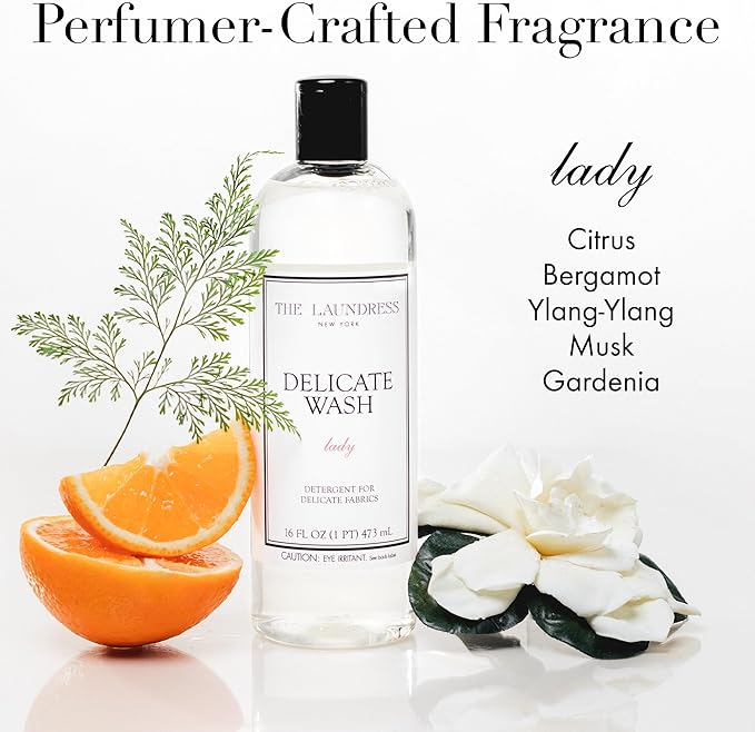 The Laundress Delicate Wash, Double Concentrated, Lady Scent, Detergent Delicate, Lingerie & Silk Detergent, Lingerie Wash, 16 Fl Oz