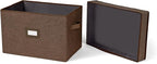 Covermates Keepsakes - Storage Box - Heavy Duty Polyester - Reinforced Handles - ID Window - Indoor Storage - Closet Storage, Brown Heather