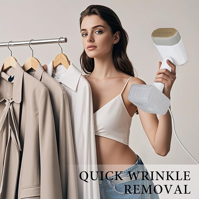 Steamer for Clothes,Fast Heating 20 Seconds,330ml Removable Water Tank,Steam Iron for Clothes,Dry and Wet Ironing,Handheld Portable Steamer Suitable for Travel/Home/Office