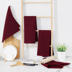 Homaxy 100% Cotton Waffle Weave Kitchen Dish Towels, Ultra Soft Absorbent Quick Drying Cleaning Towel, 13 x 28 Inches, 6-Pack, Burgundy