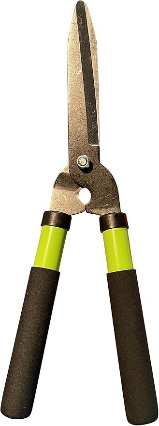 GARDEN GURU Hedge Shears Clippers for Trimming & Shaping Borders, Boxwood, Decorative Shrubs, Bushes, Grass – 15 inch High Carbon Steel Gardening Hedge Clippers & Shears with Comfort Grip Handles