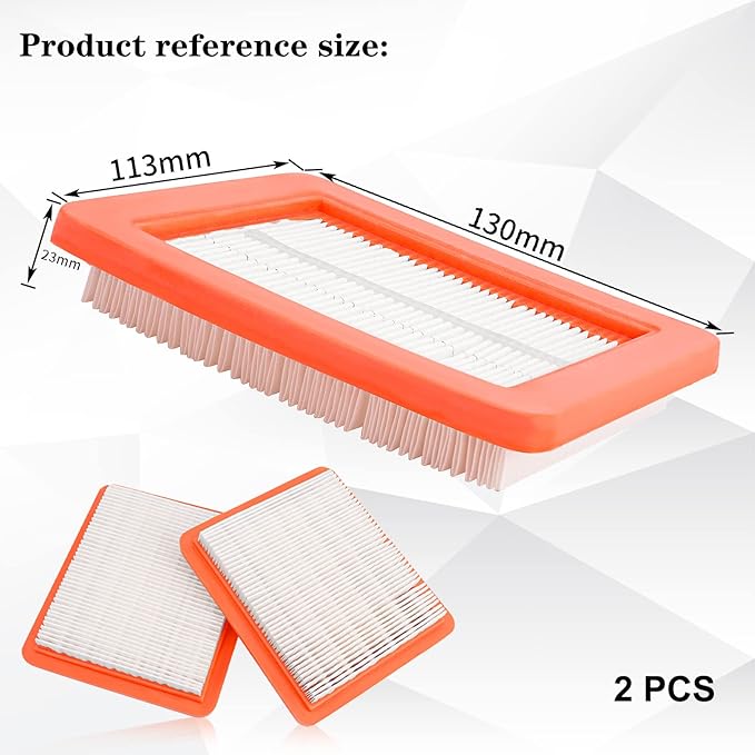 17211-Z8B-901 17211-zl8-023 Air Filter fit for Honda gc135 gcv135 gc160 gcv160 gc190 gcv190 gx100 and gxv57 Engines Lawn Mower Air Cleaner 491588 399959 F220 tillers, Bomag BT60(Pack of 2)